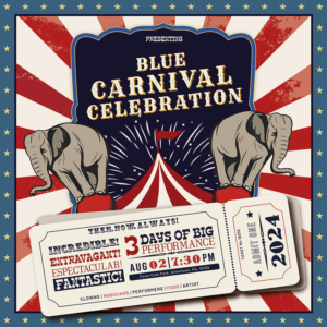 blue carnival logo.